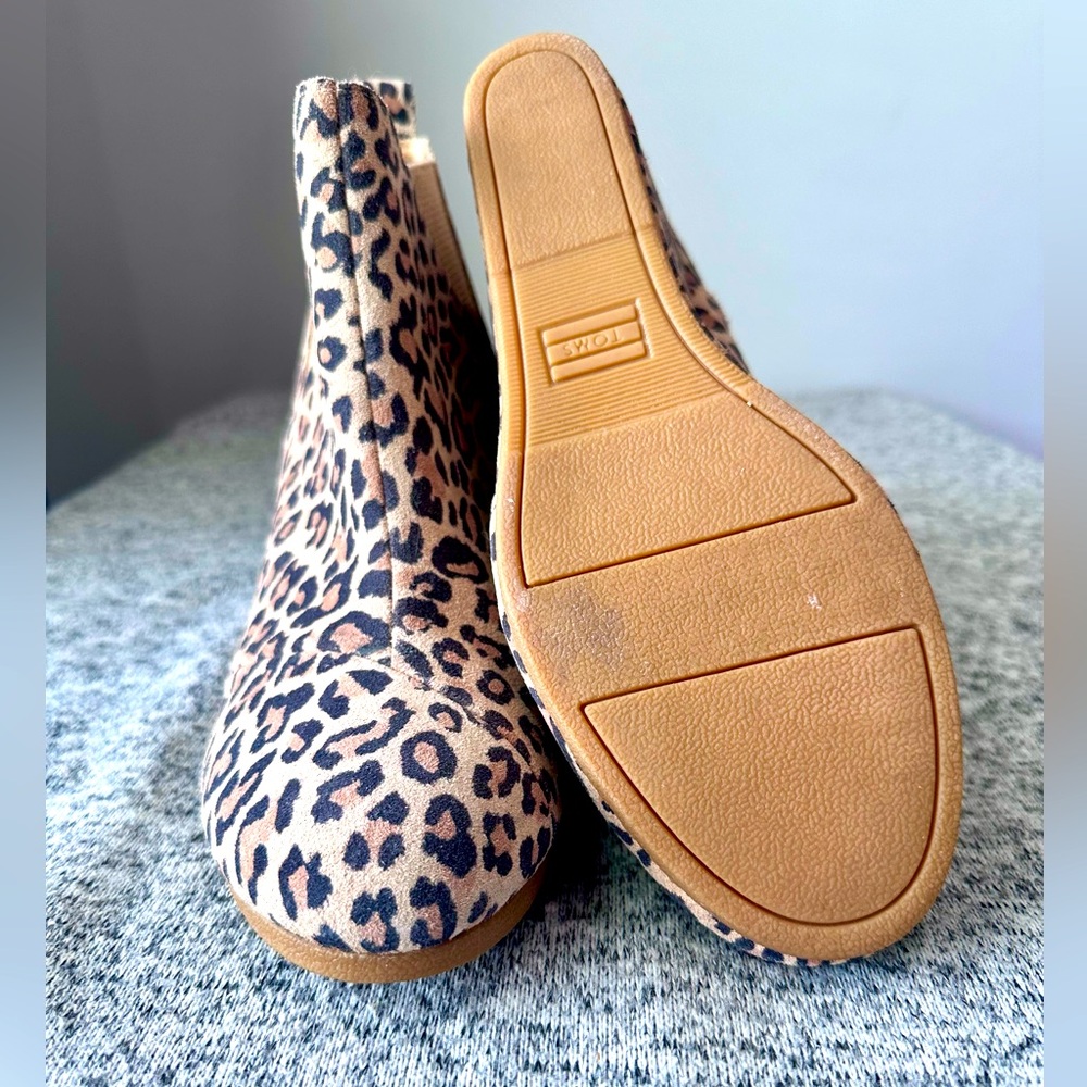 New Toms Wedge Leopard Bootie